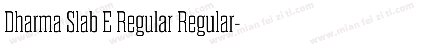 Dharma Slab E Regular Regular字体转换